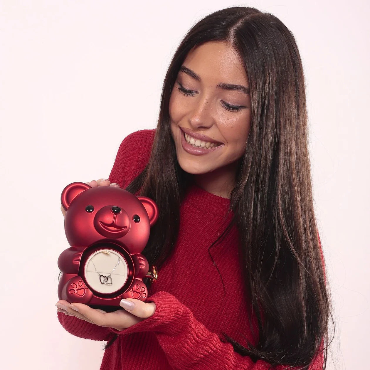Ours Éternel & Collier Personnalisé - Célébrez l'amour avec un cadeau unique!