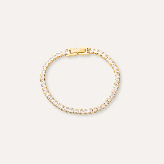 Arianna | Bracelet rivière de zircons en acier inoxydable