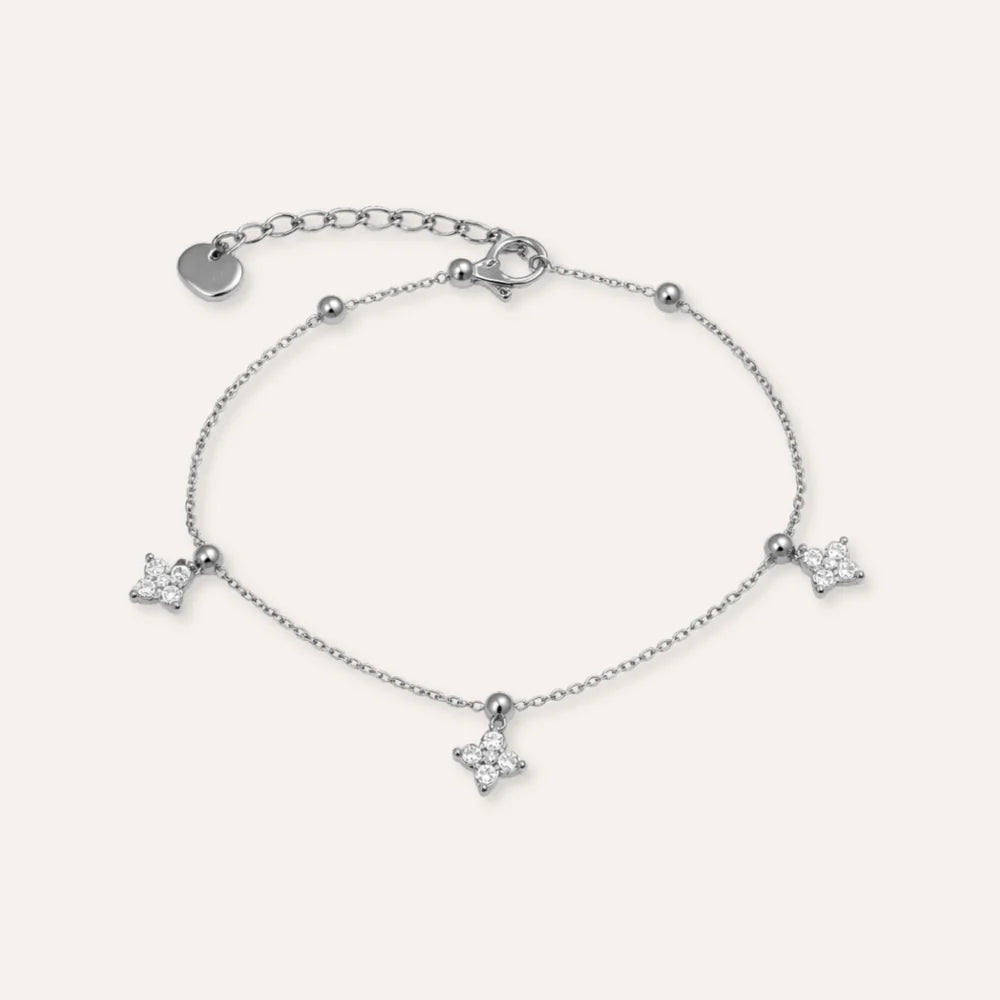 Rosabella | Bracelet en acier inoxydable et zircons