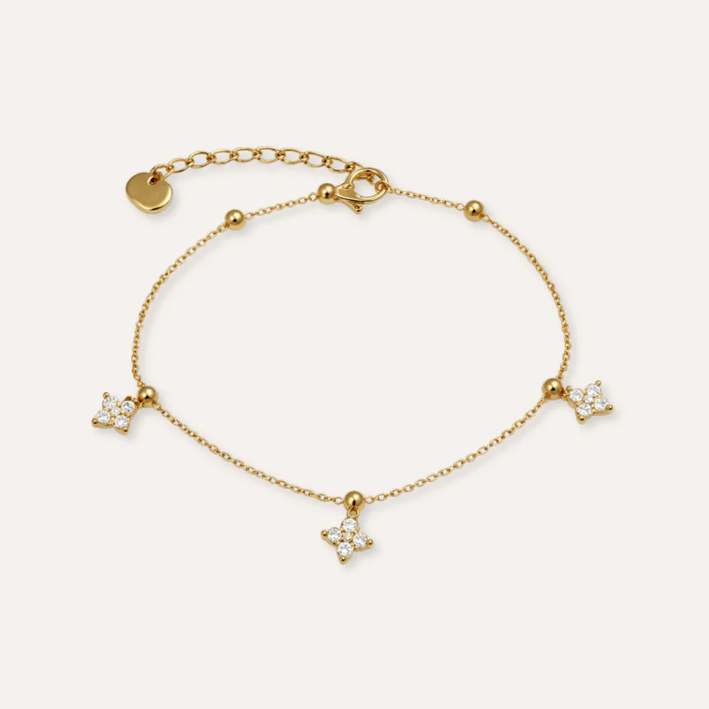 Rosabella | Bracelet en acier inoxydable et zircons