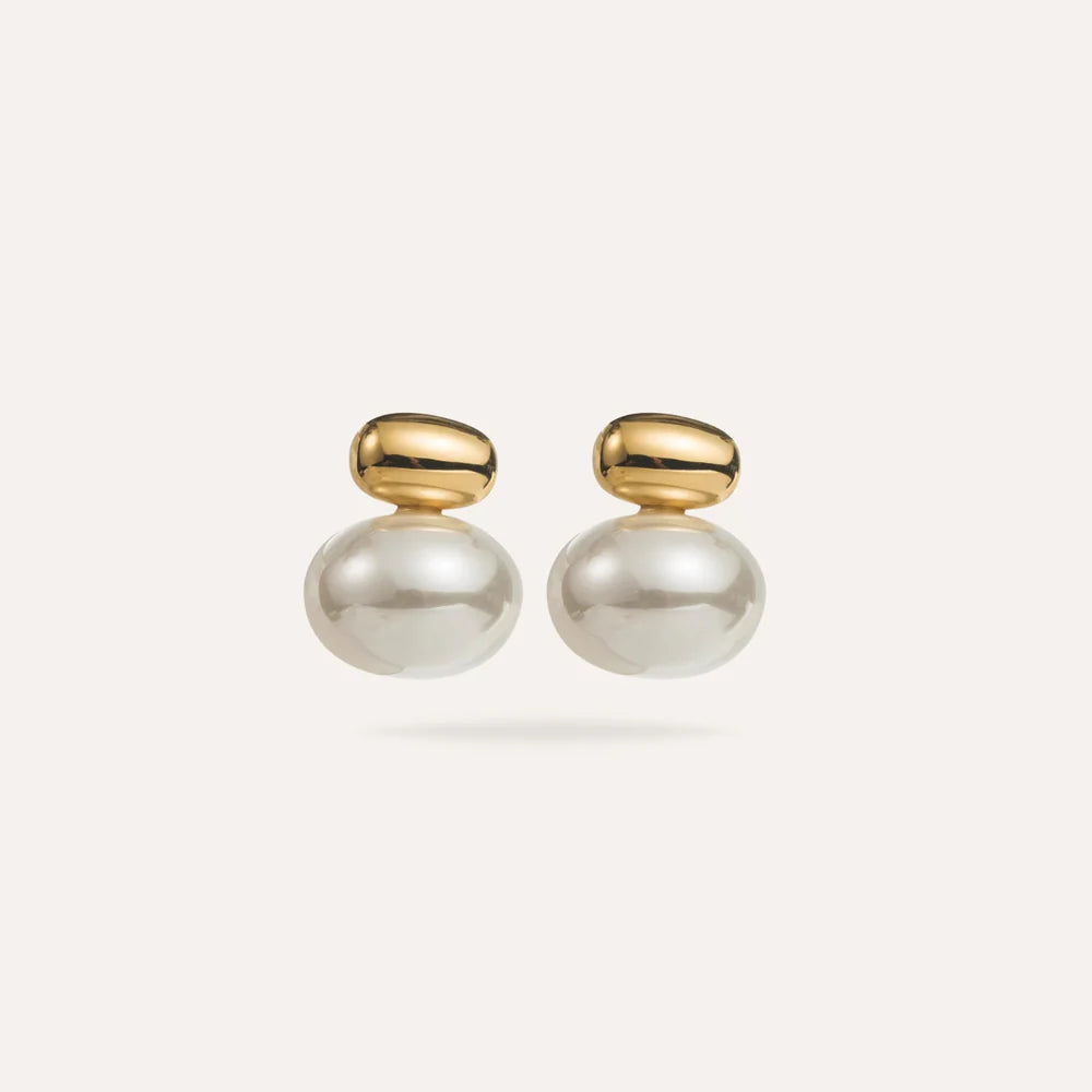 Isadora | Boucles d'oreilles perles en acier inoxydable