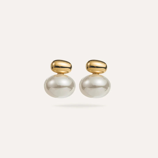 Isadora | Boucles d'oreilles perles en acier inoxydable