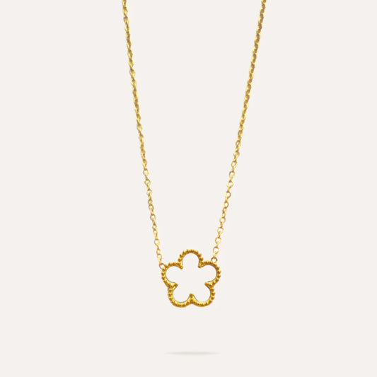 Sofia | Collier fleur nacrée en acier inoxydable