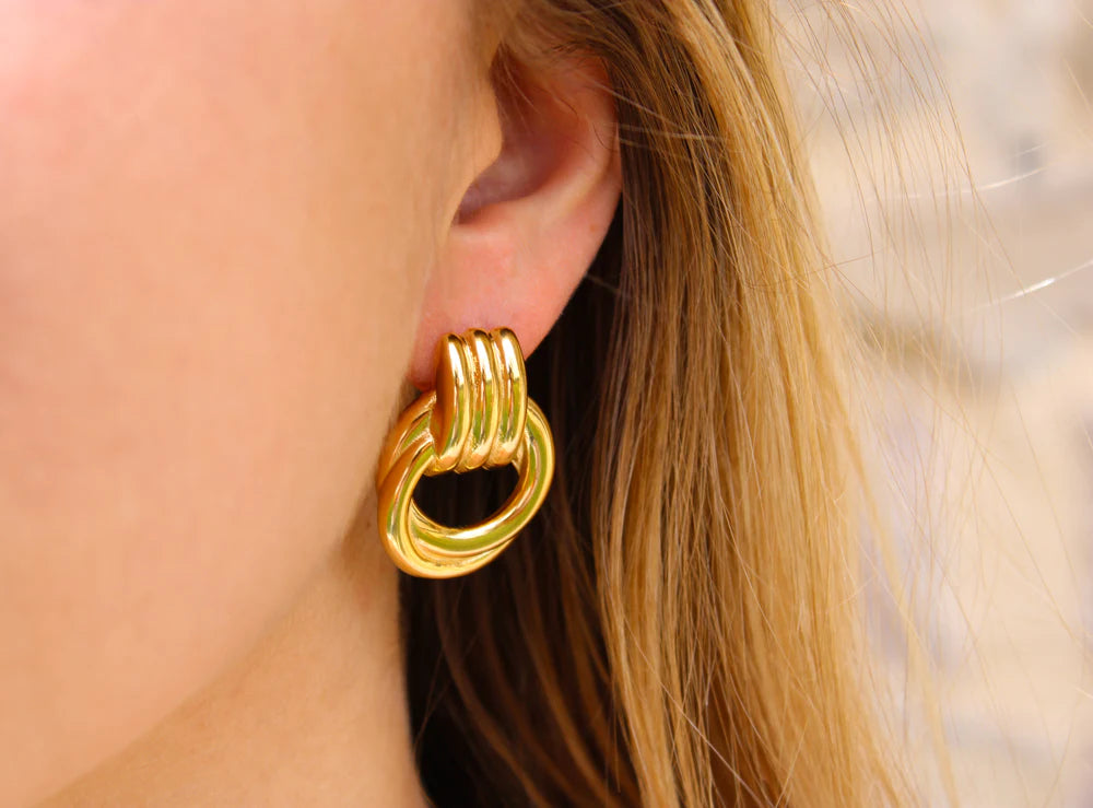 Violetta | Boucles d'oreilles entrelacées en acier inoxydable