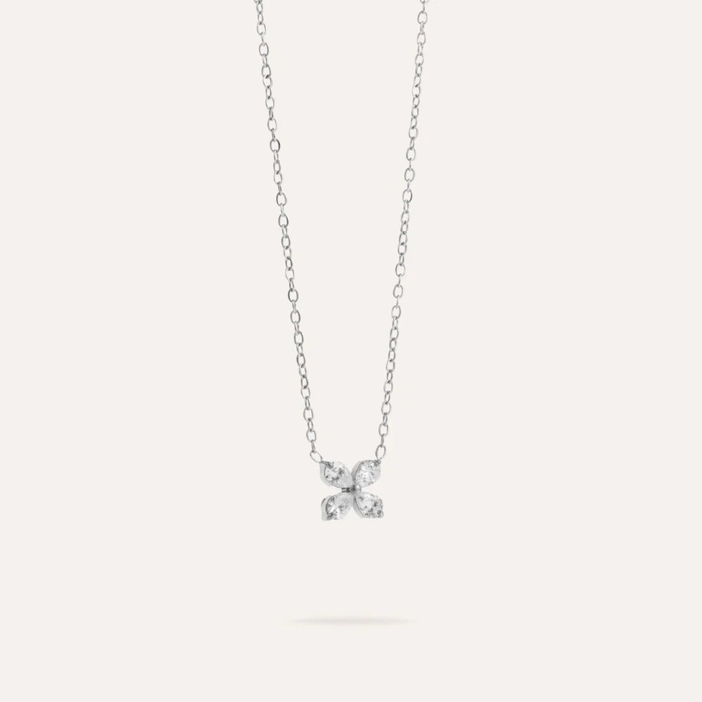 Fiorella | Collier fleur en acier inoxydable