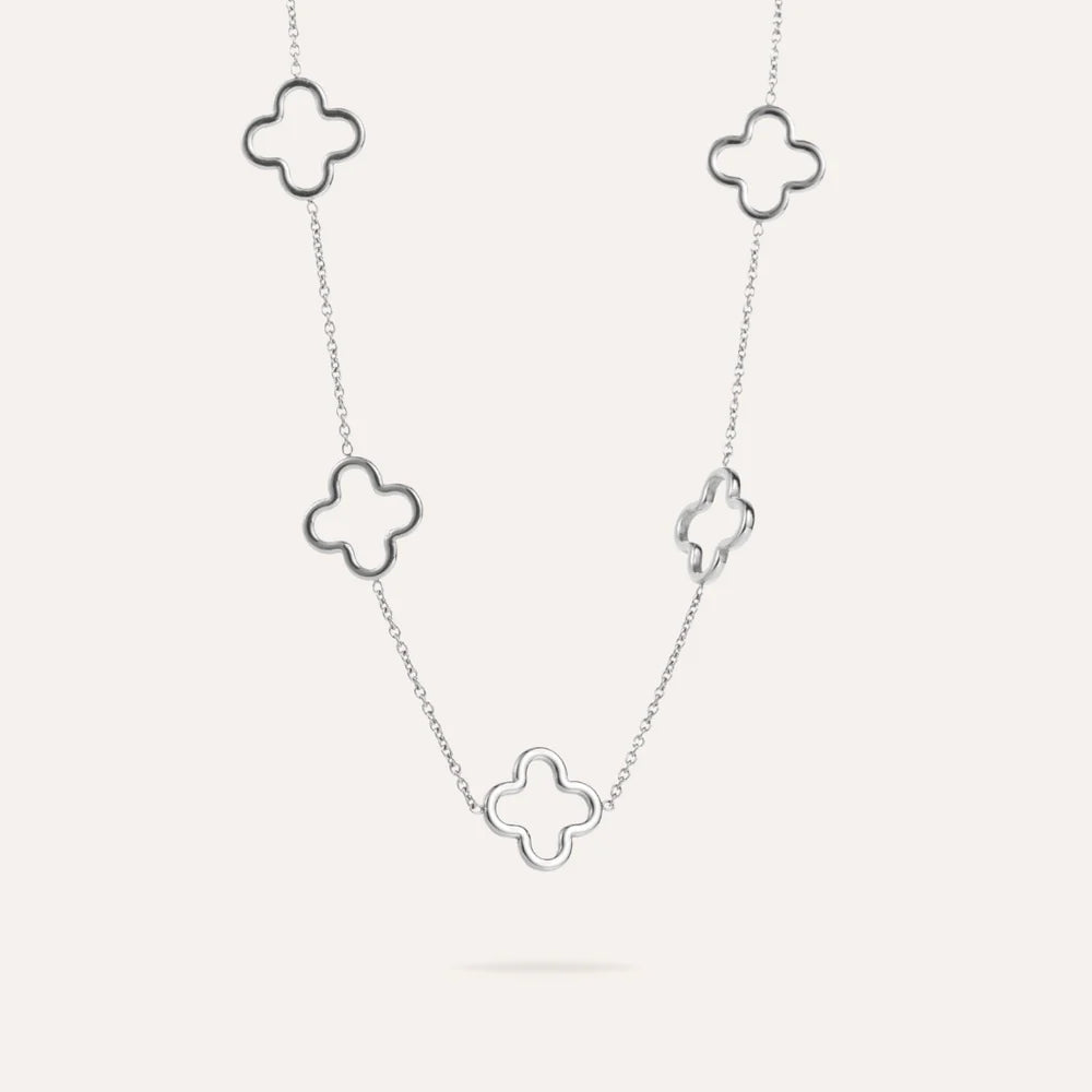 Chiara | Collier trèfles en acier inoxydable