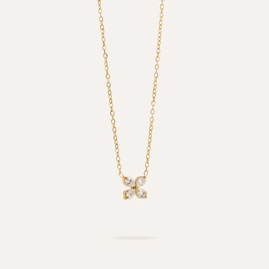 Fiorella | Collier fleur en acier inoxydable