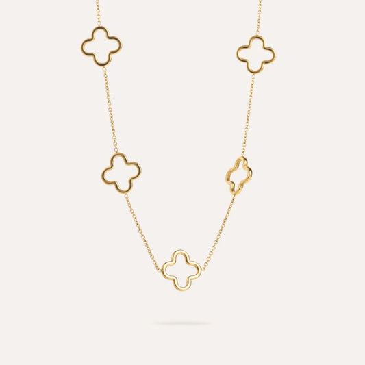 Chiara | Collier trèfles en acier inoxydable