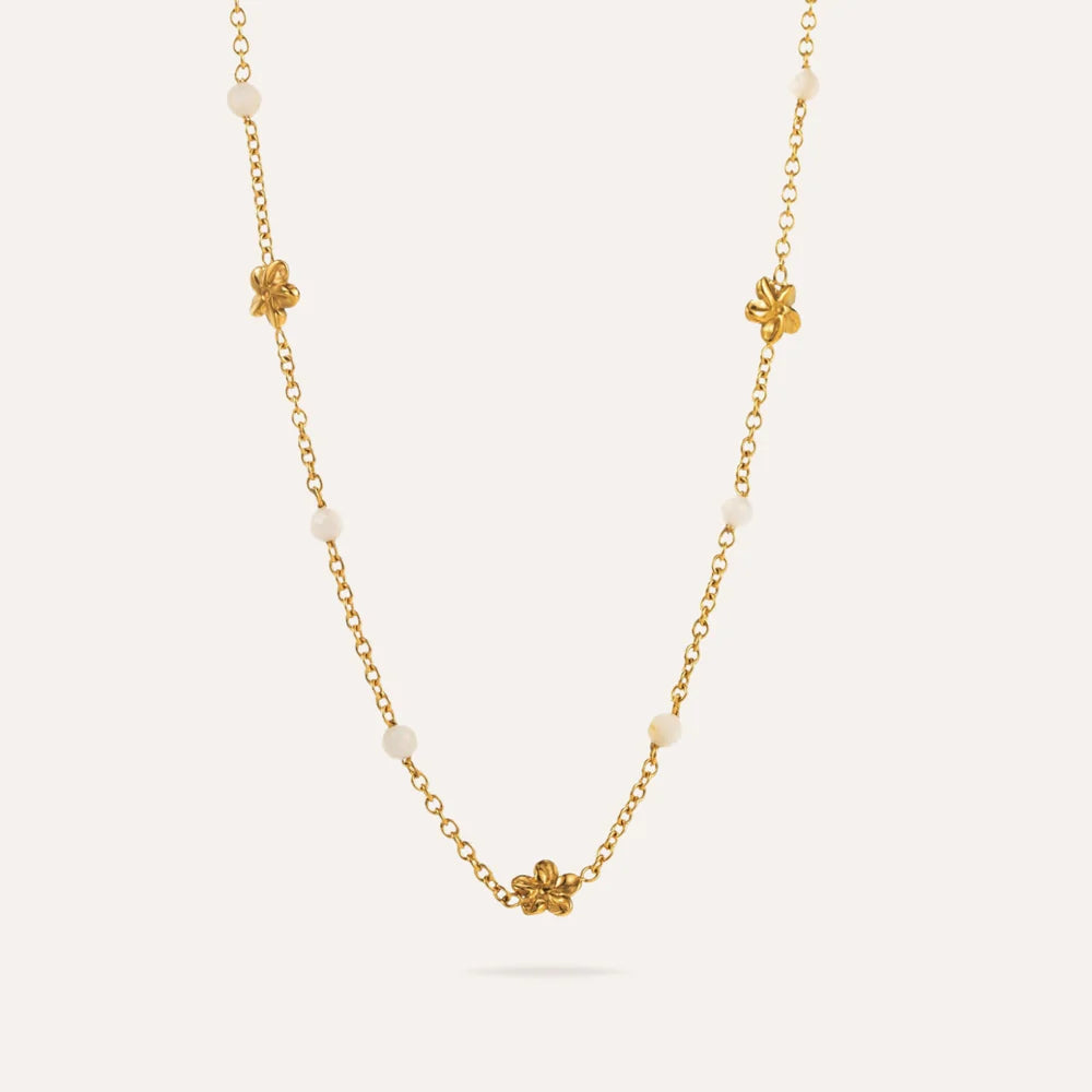 Clara | Collier en acier inoxydable et perles
