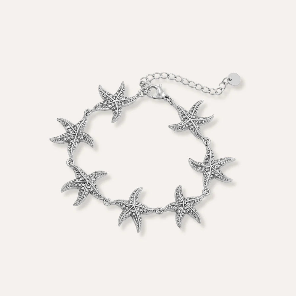 Angelica | Bracelet étoiles en acier inoxydable et zircons