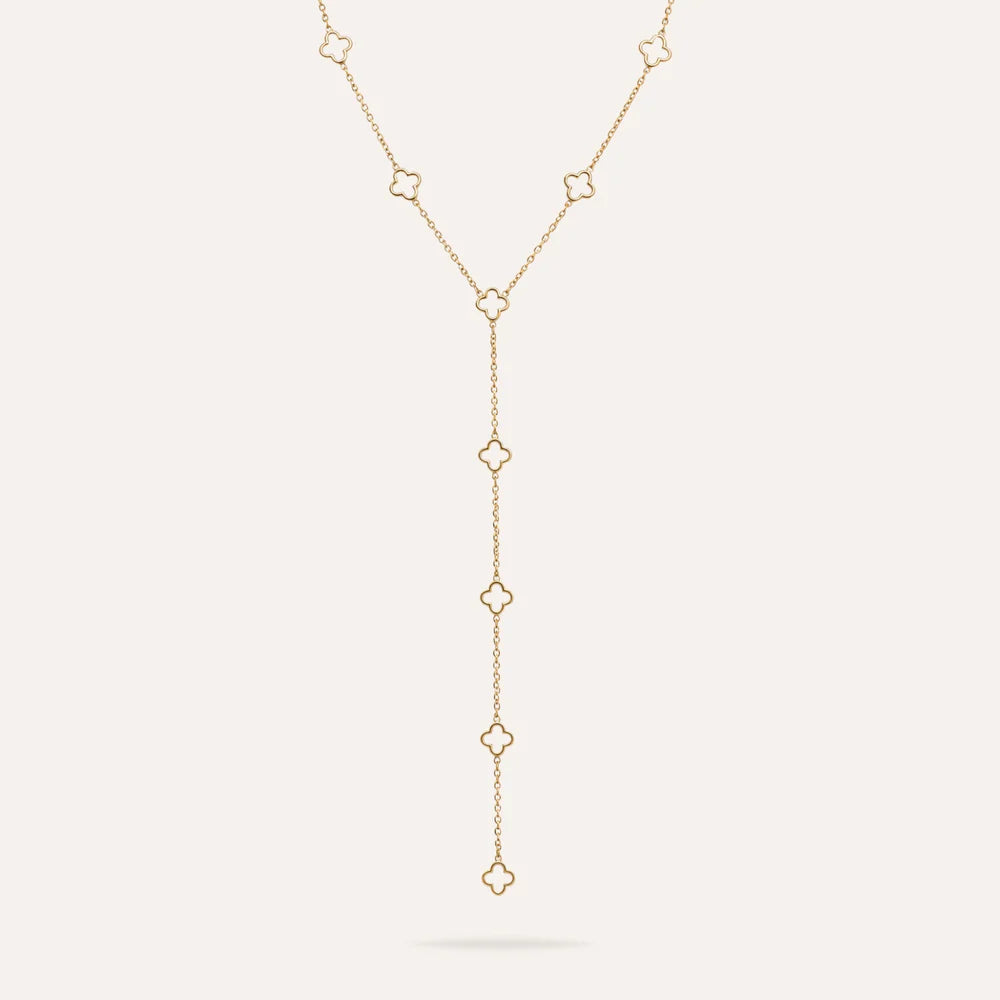 Bianca | Collier trèfles en acier inoxydable