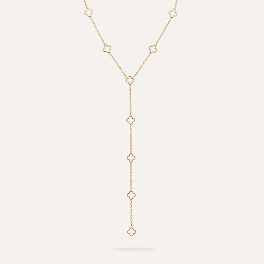 Bianca | Collier trèfles en acier inoxydable