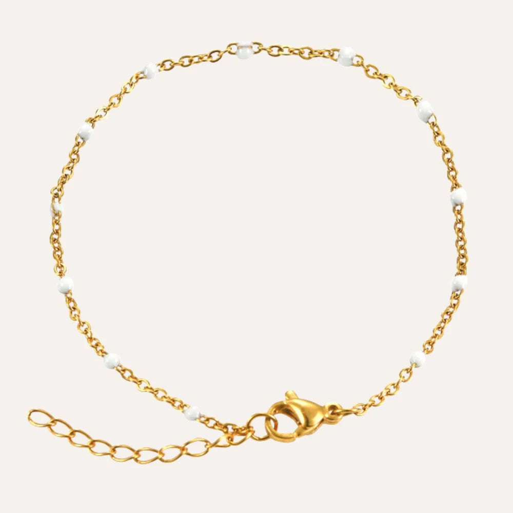 Léna | Bracelet en acier inoxydable et zircons