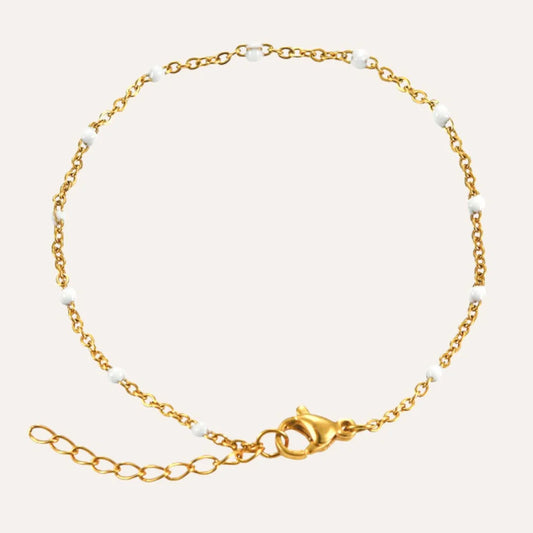 Léna | Bracelet en acier inoxydable et zircons