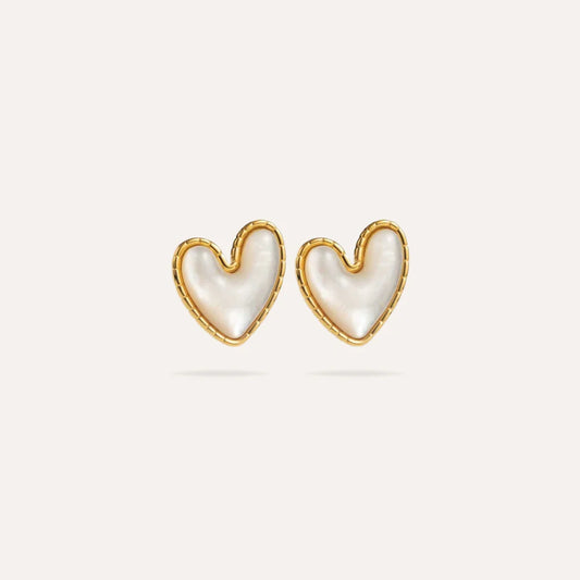 Anastasia | Boucles d'oreilles coeurs en acier inoxydable