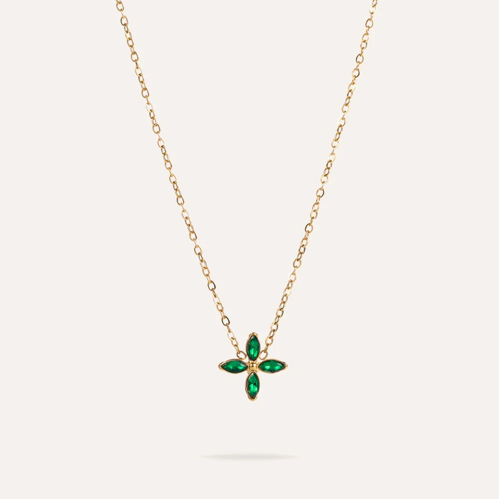 Camille | Collier en acier inoxydable et strasses