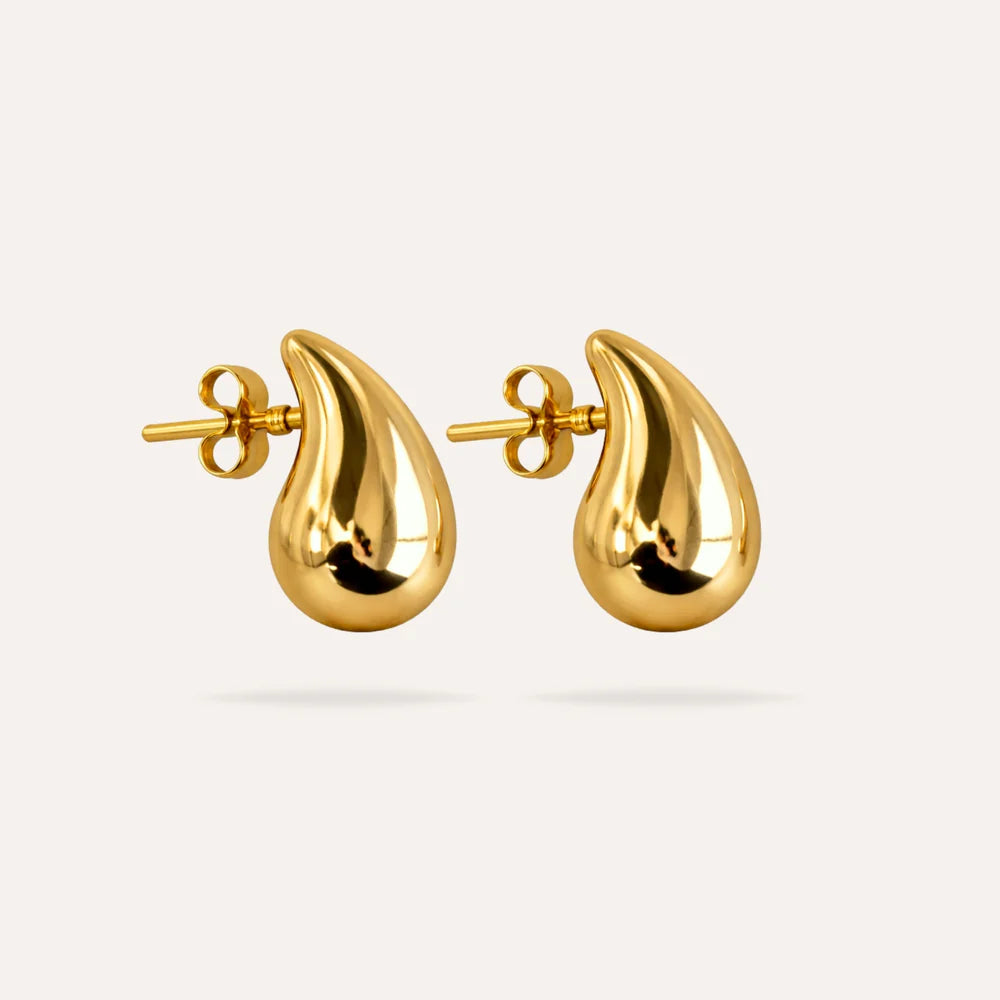 Aveline | Boucles d'oreilles gouttes en acier inoxydable