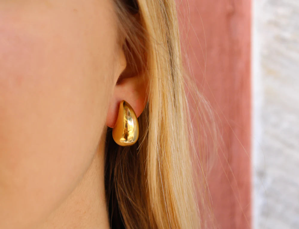 Aveline | Boucles d'oreilles gouttes en acier inoxydable