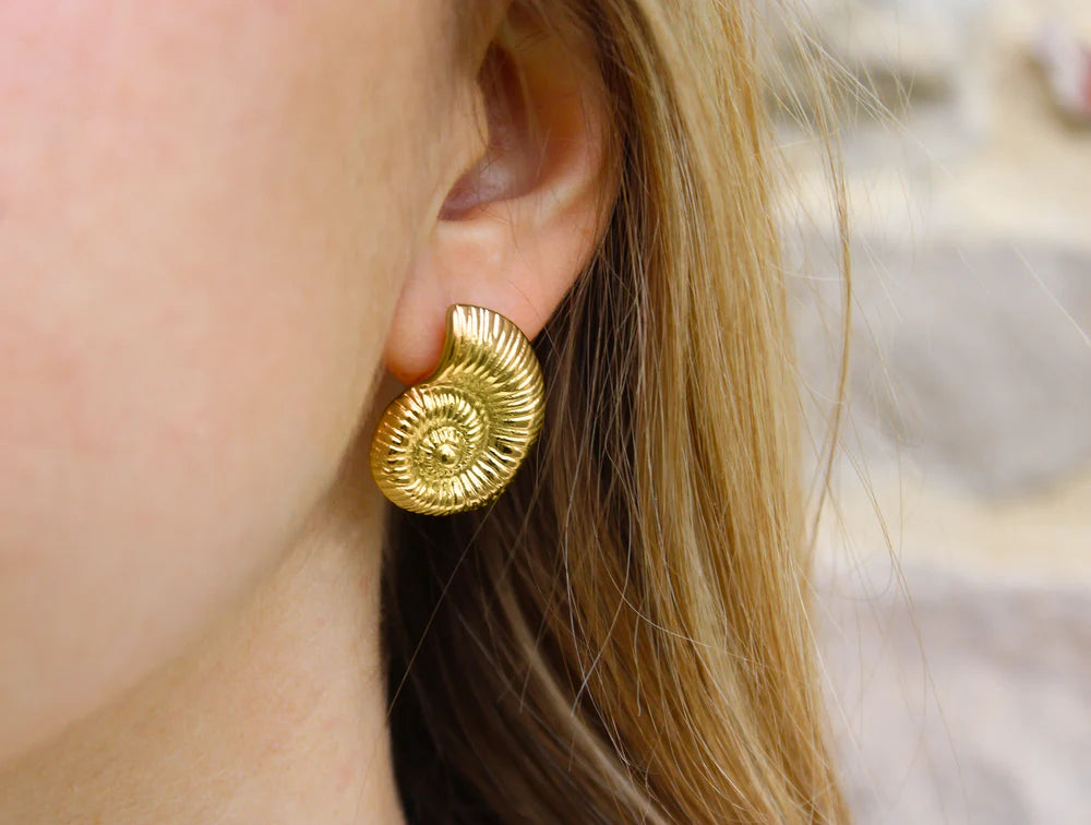 Jessica | Boucles d'oreilles coquillages en acier inoxydable