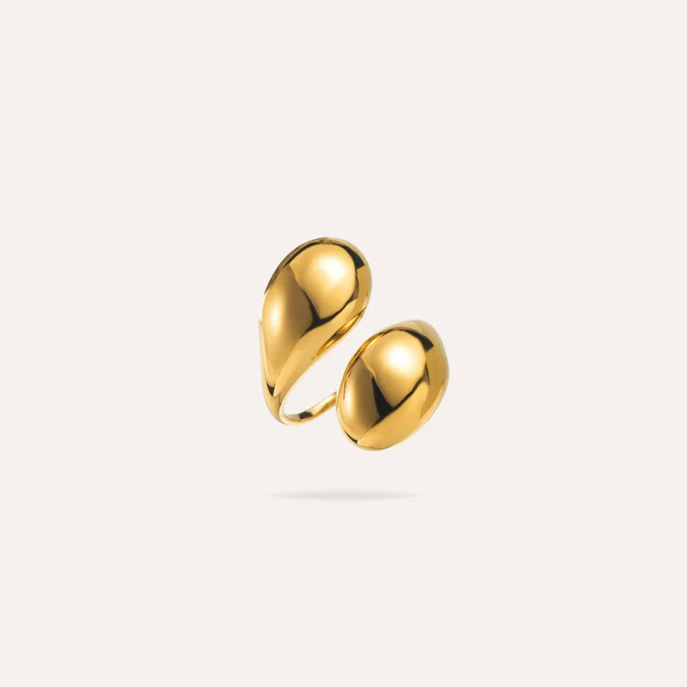 Angela | Bague goutte en acier inoxydable