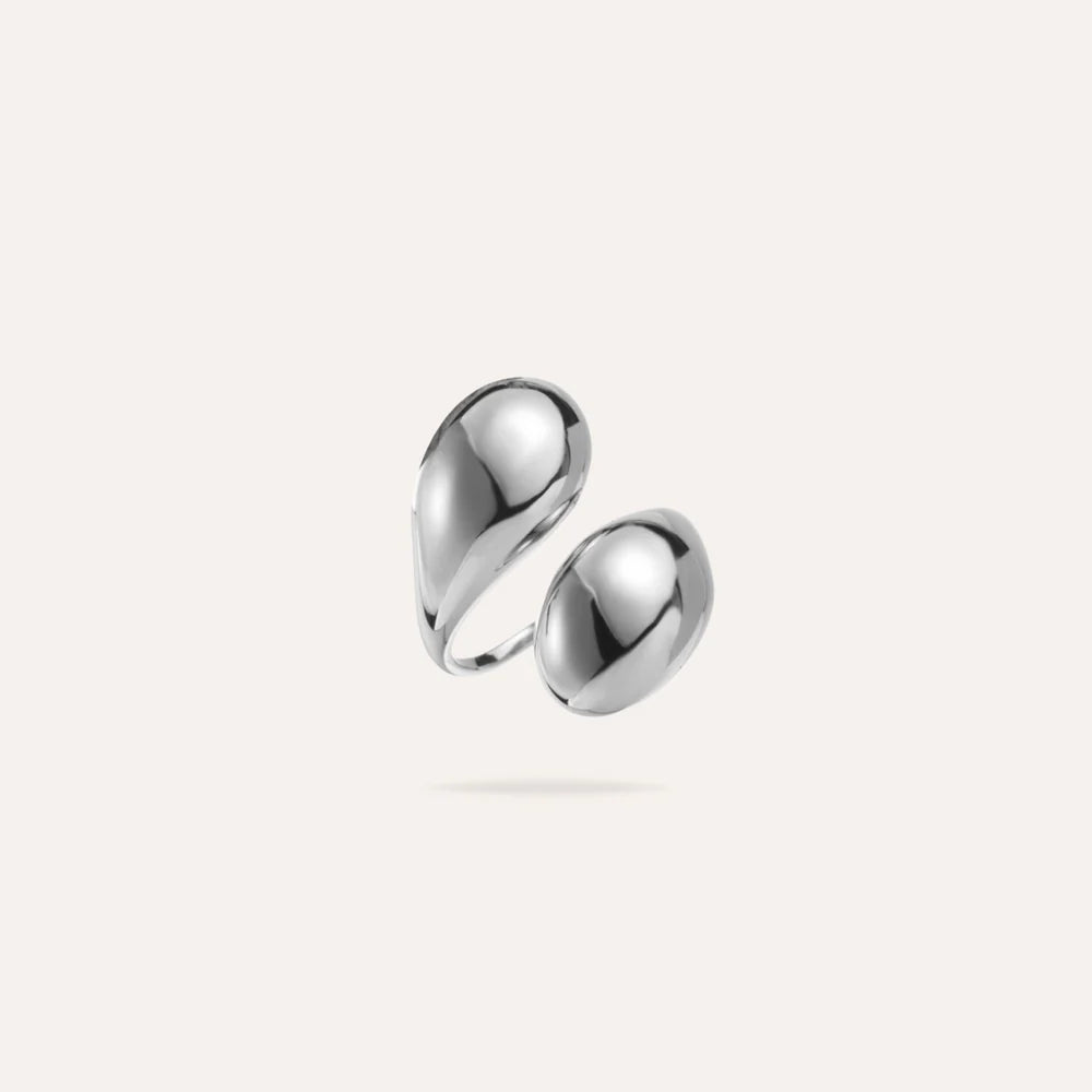 Angela | Bague goutte en acier inoxydable