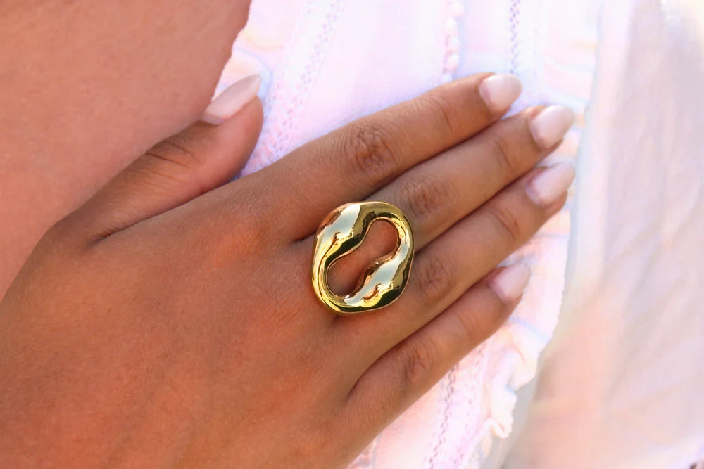 Stella | Bague ovale en acier inoxydable