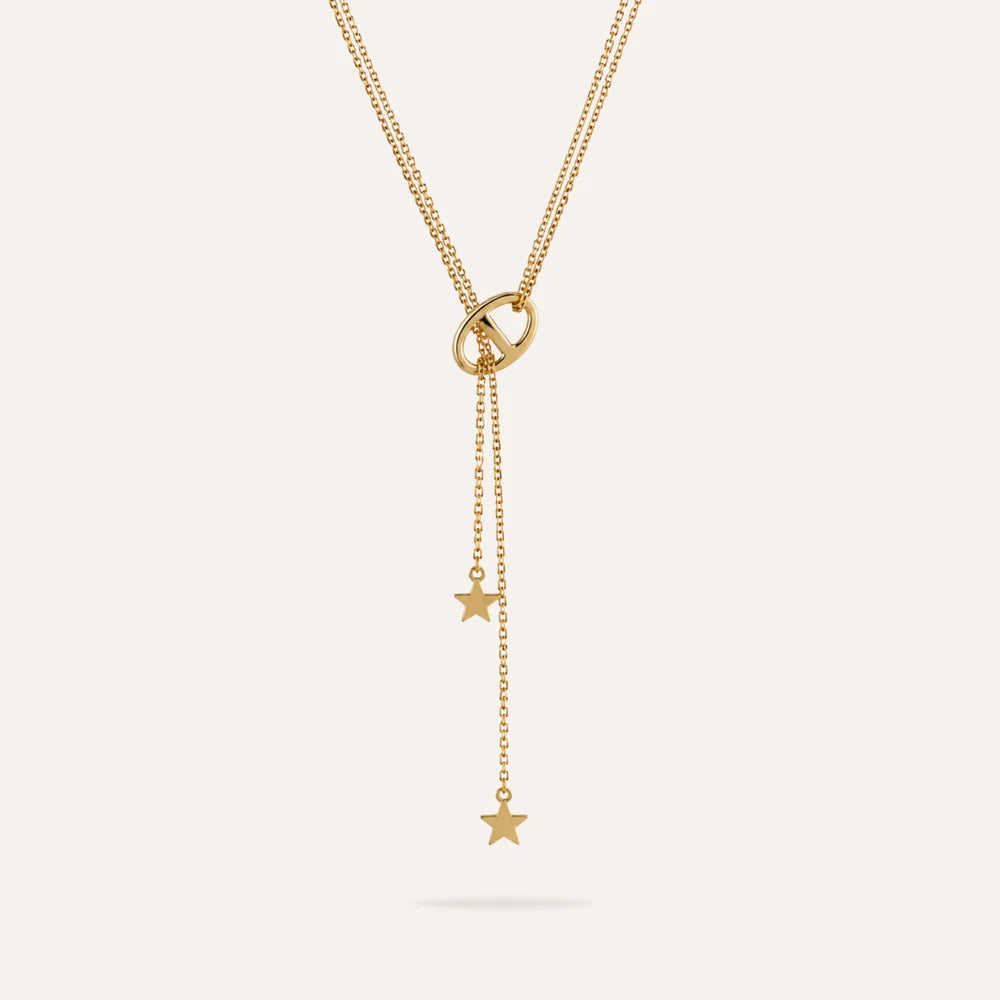 Céleste | Collier sautoir en acier inoxydable