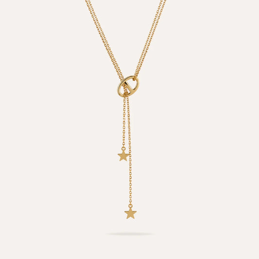 Céleste | Collier sautoir en acier inoxydable