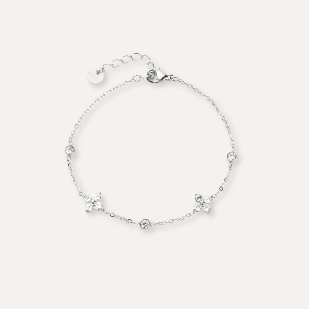 Noemi | Bracelet en acier inoxydable et zircons