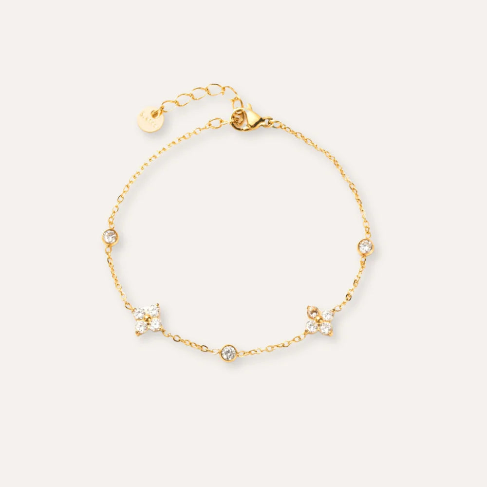 Noemi | Bracelet en acier inoxydable et zircons